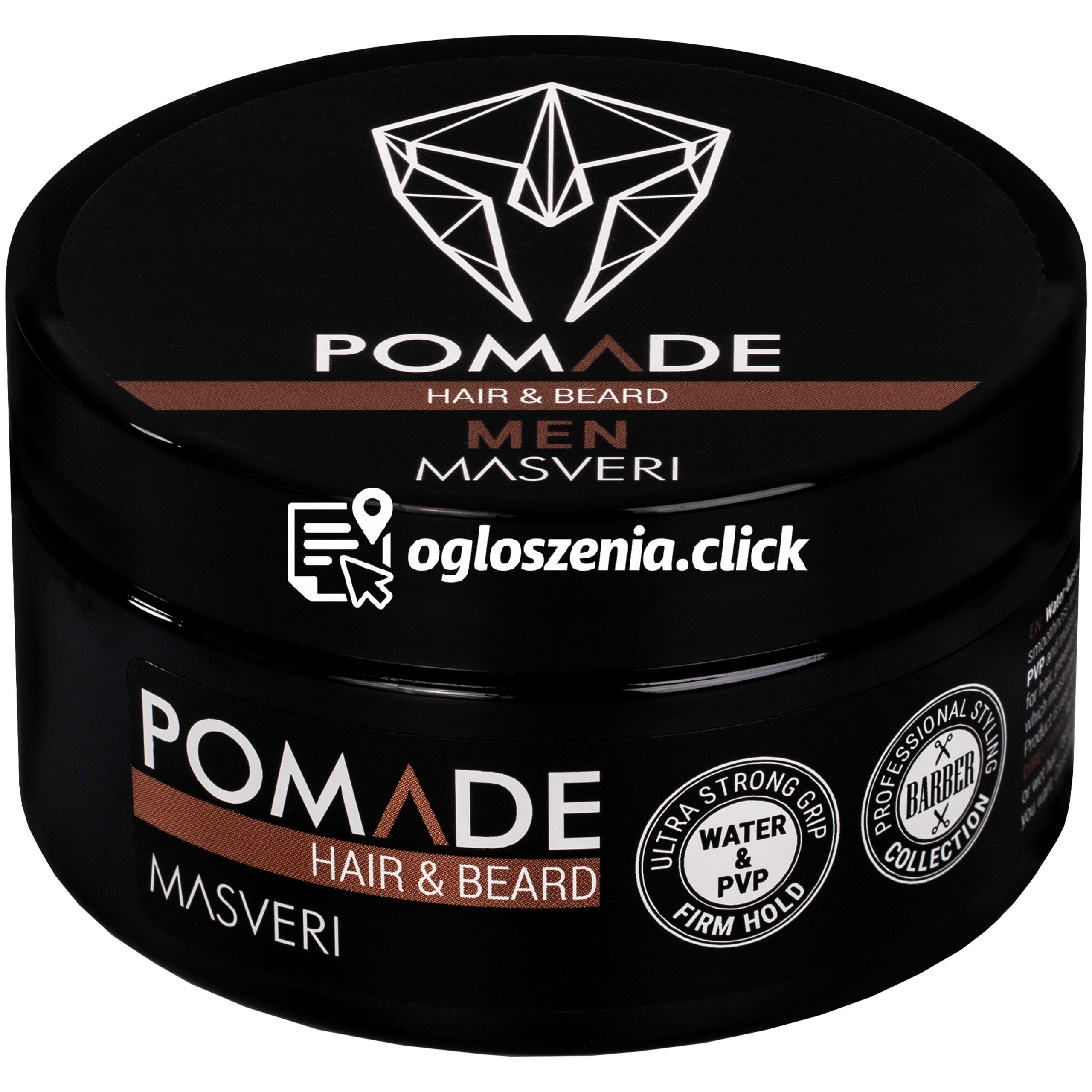 Zdjęcie produktu Masveri Pomade Hair & Beard - wodna pomada do stylizacji wlosów i brody, 100ml