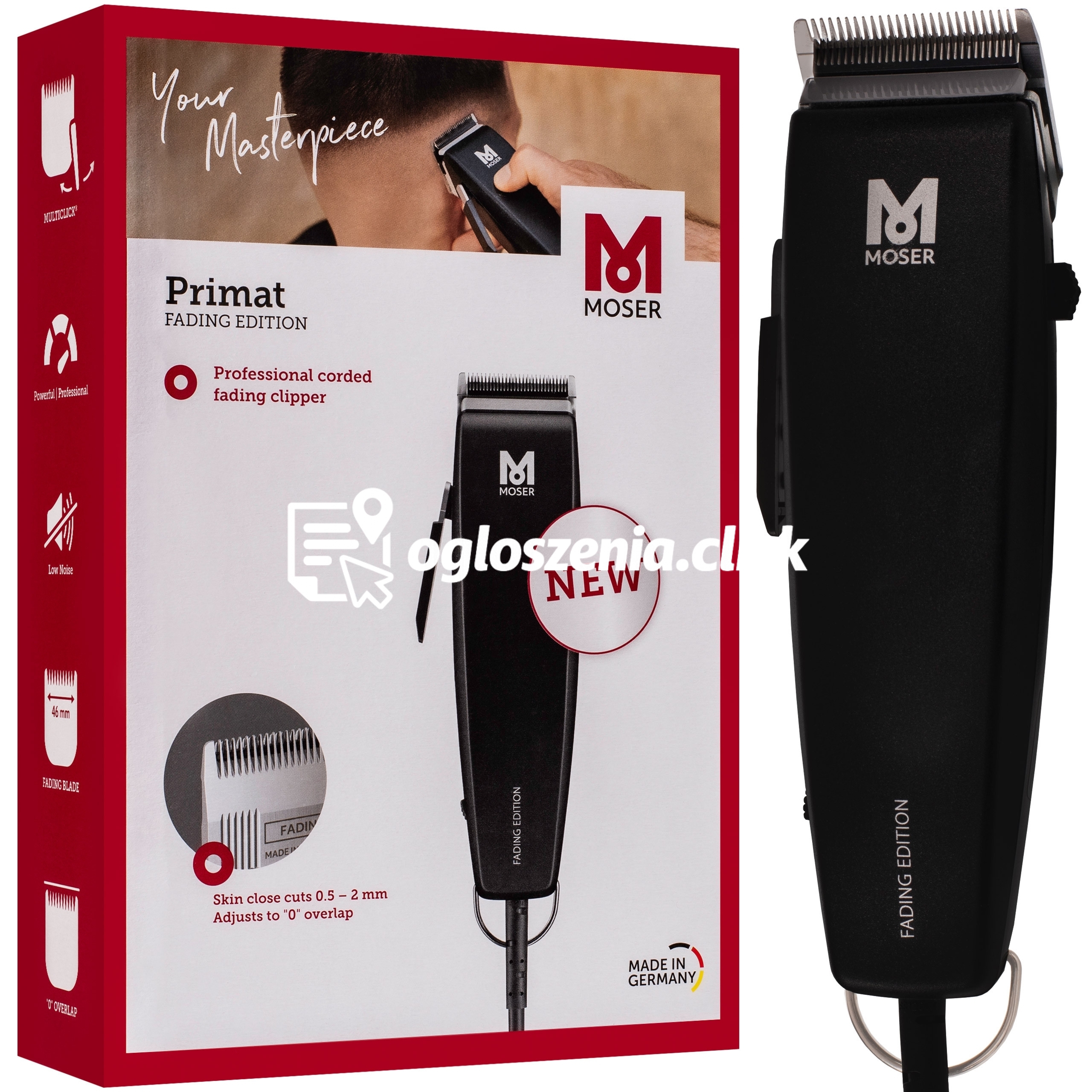 Zdjęcie produktu Maszynka do strzyzenia Moser 1230 Primat + 50% Power - Fading Edition