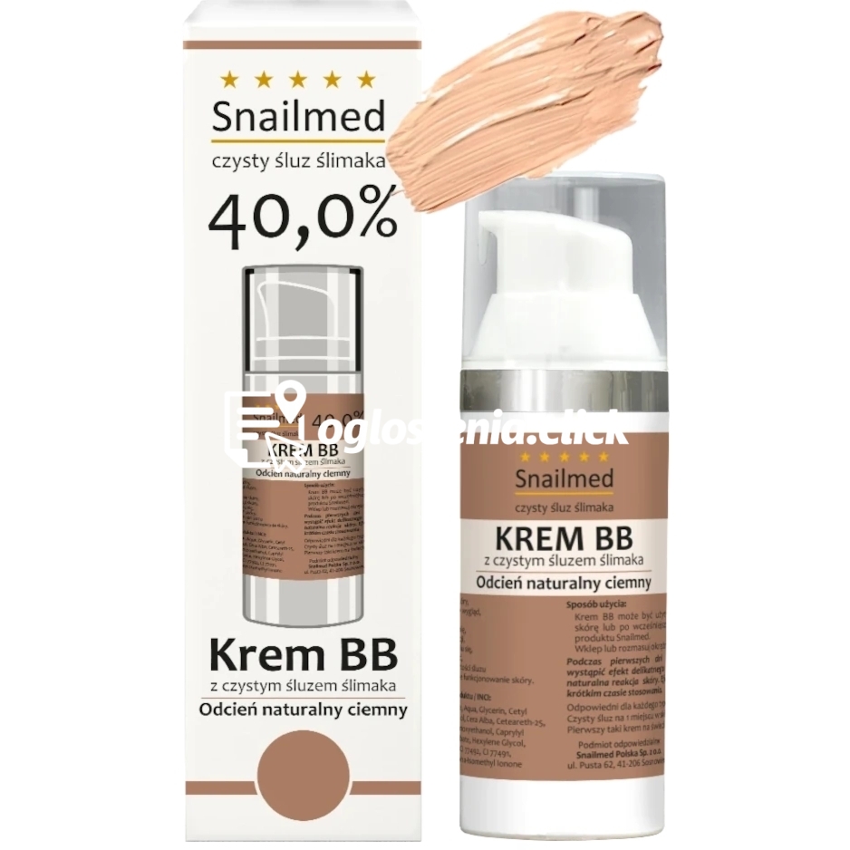 Zdjęcie produktu Matujaco regenerujacy Krem BB w ciemnym naturalnym odcieniu z naturalnym sluzem slimaka oraz woskiem