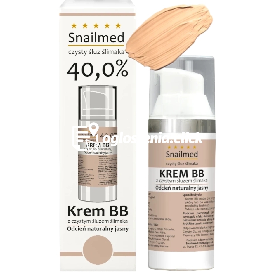 Zdjęcie produktu Matujaco regenerujacy Krem BB w jasnym naturalnym odcieniu z naturalnym sluzem slimaka oraz woskiem