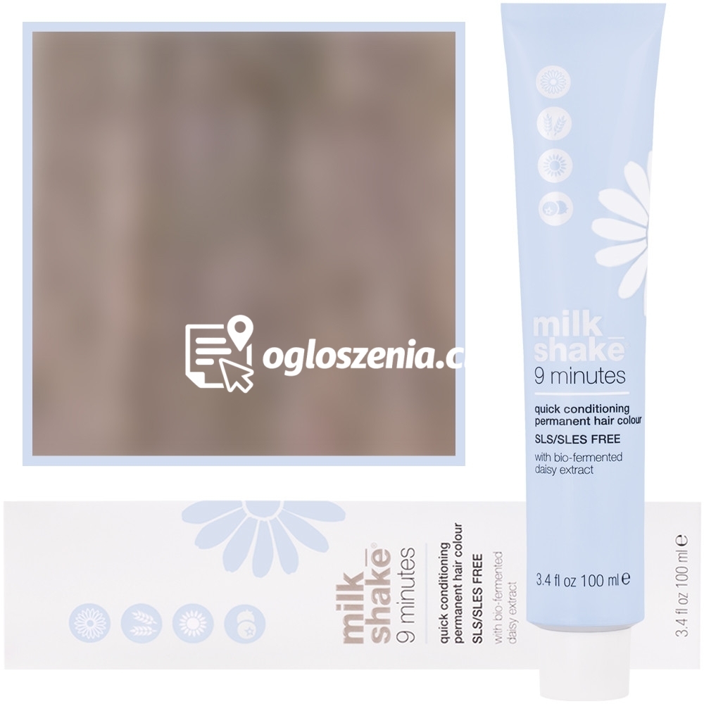 Zdjęcie produktu Milk Shake 9 Minutes - farba do wlosów, pelna paleta kolorów, 100ml 7,81 | 7BA || Popielaty Blond Moka