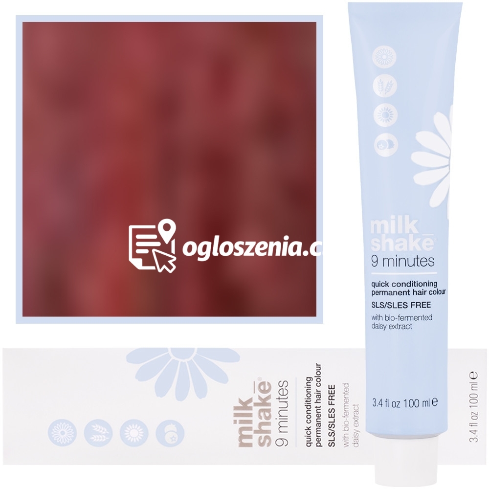 Zdjęcie produktu Milk Shake 9 Minutes - farba do wlosów, pelna paleta kolorów, 100ml 5,6 | 5R || Jasny Czerwony Braz