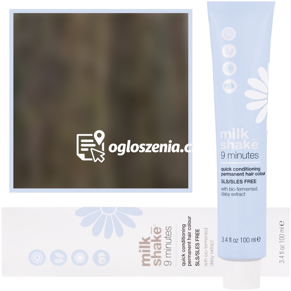 Zdjęcie produktu Milk Shake 9 Minutes - farba do wlosów, pelna paleta kolorów, 100ml 6,1 | 6A || Ciemny Popielaty Blond