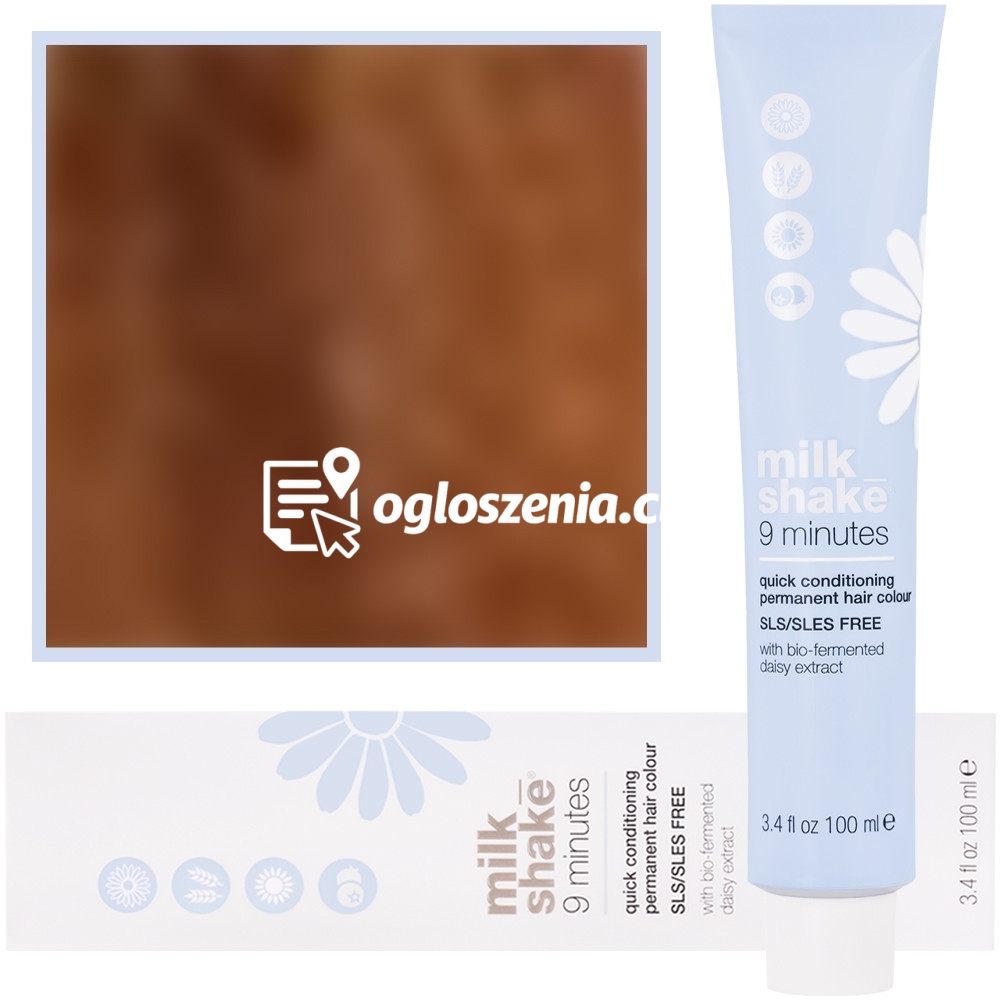 Zdjęcie produktu Milk Shake 9 Minutes - farba do wlosów, pelna paleta kolorów, 100ml 6,3 | 6G || Ciemny Zloty Blond