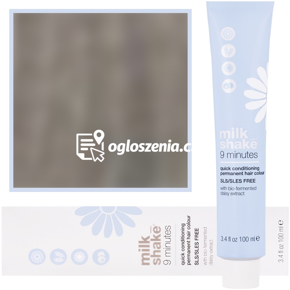 Zdjęcie produktu Milk Shake 9 Minutes - farba do wlosów, pelna paleta kolorów, 100ml 12,11 | 12AA || Intensywny Popielaty