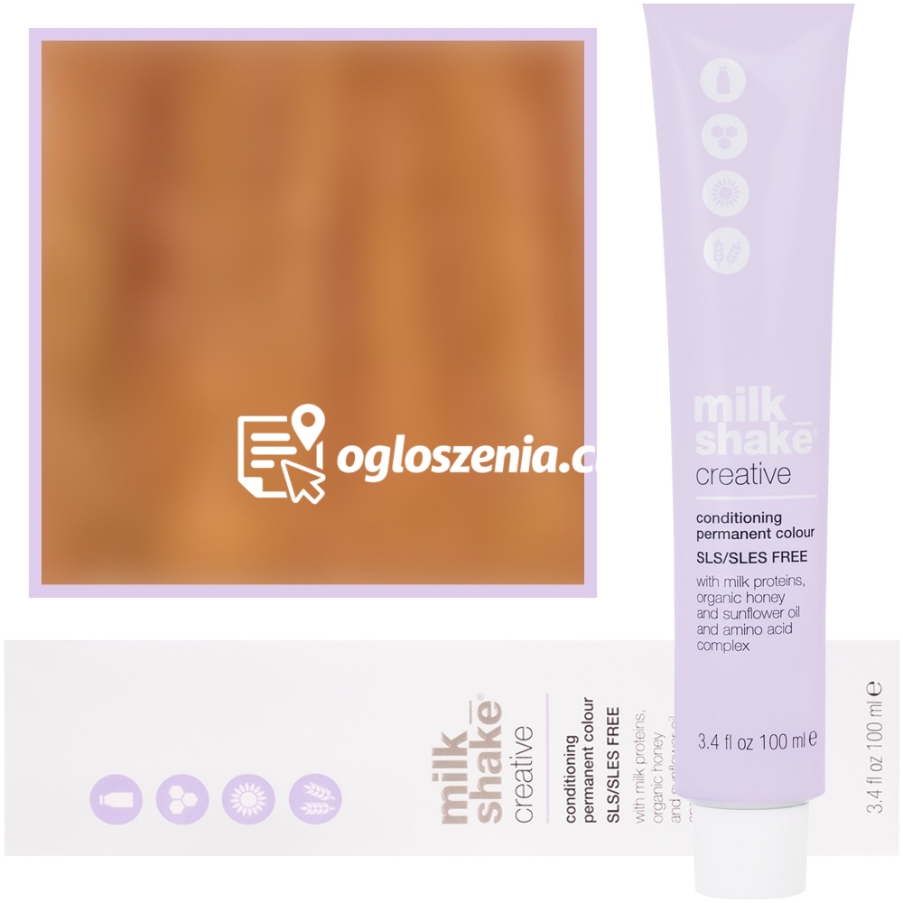 Zdjęcie produktu Milk Shake Creative - farba do wlosów, pelna paleta kolorów, 100ml 8,43 | 8CG || Jasny Miedziany Zloty Blond