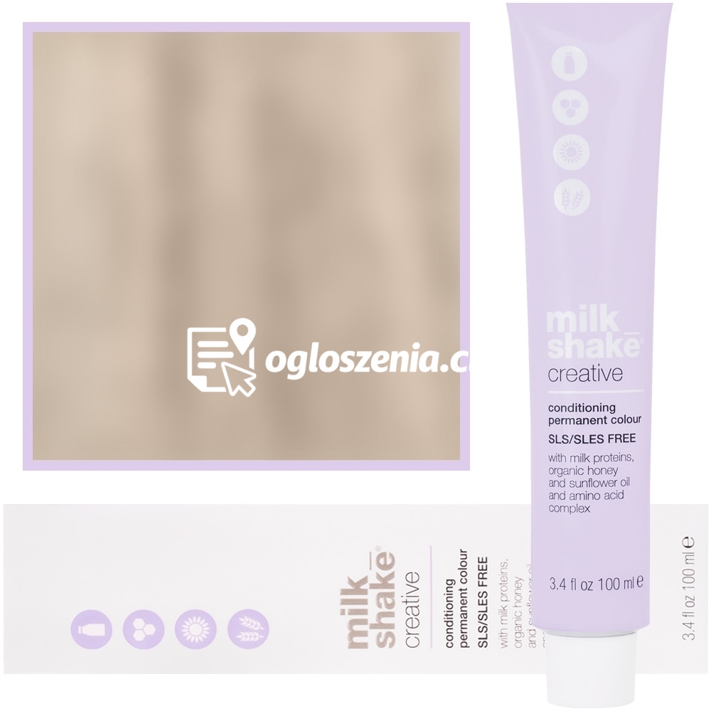 Zdjęcie produktu Milk Shake Creative - farba do wlosów, pelna paleta kolorów, 100ml 10,1 | 10A || Najjasniejszy Platynowy