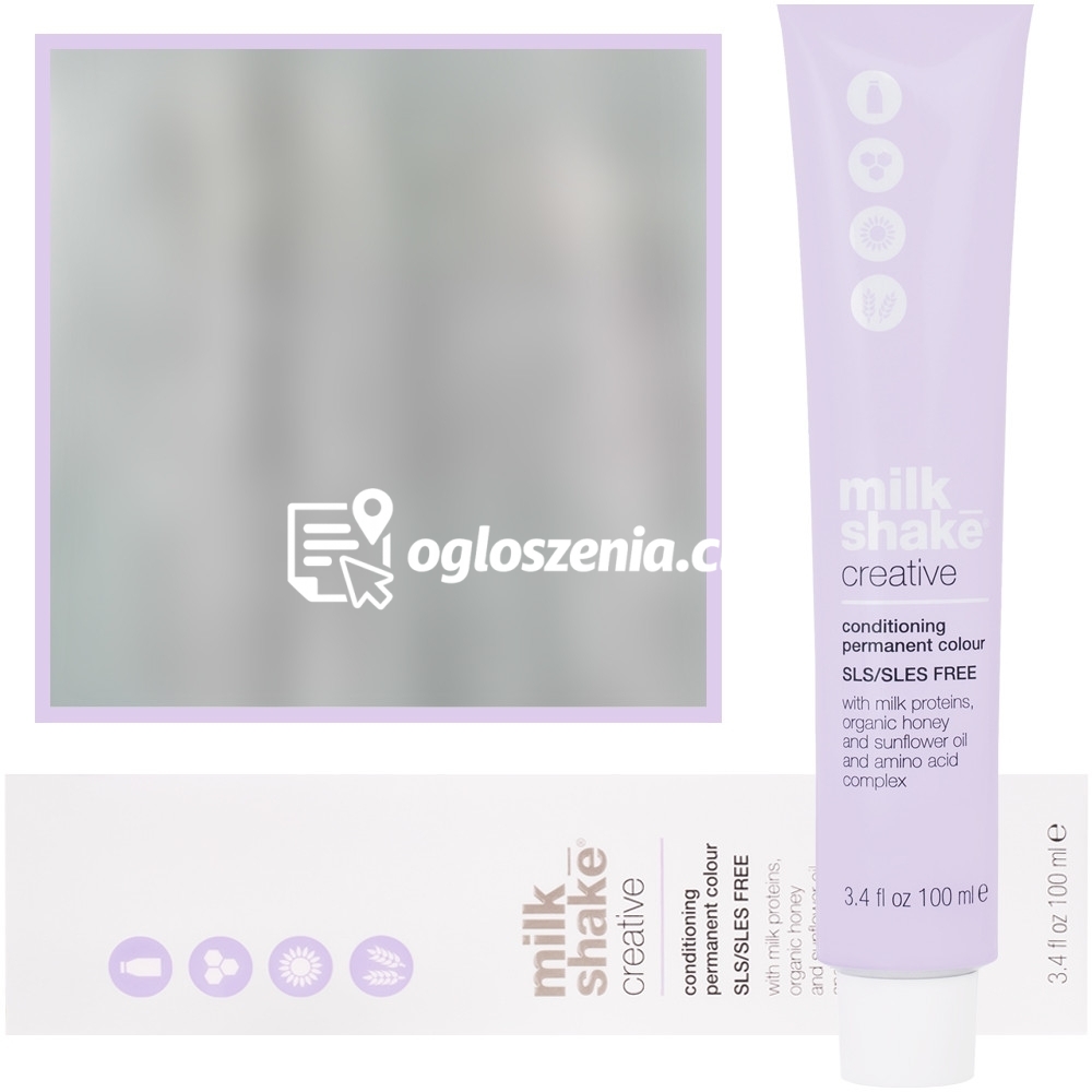 Zdjęcie produktu Milk Shake Creative - farba do wlosów, pelna paleta kolorów, 100ml 10,17 | 10AV || Fioletowy Platynowy