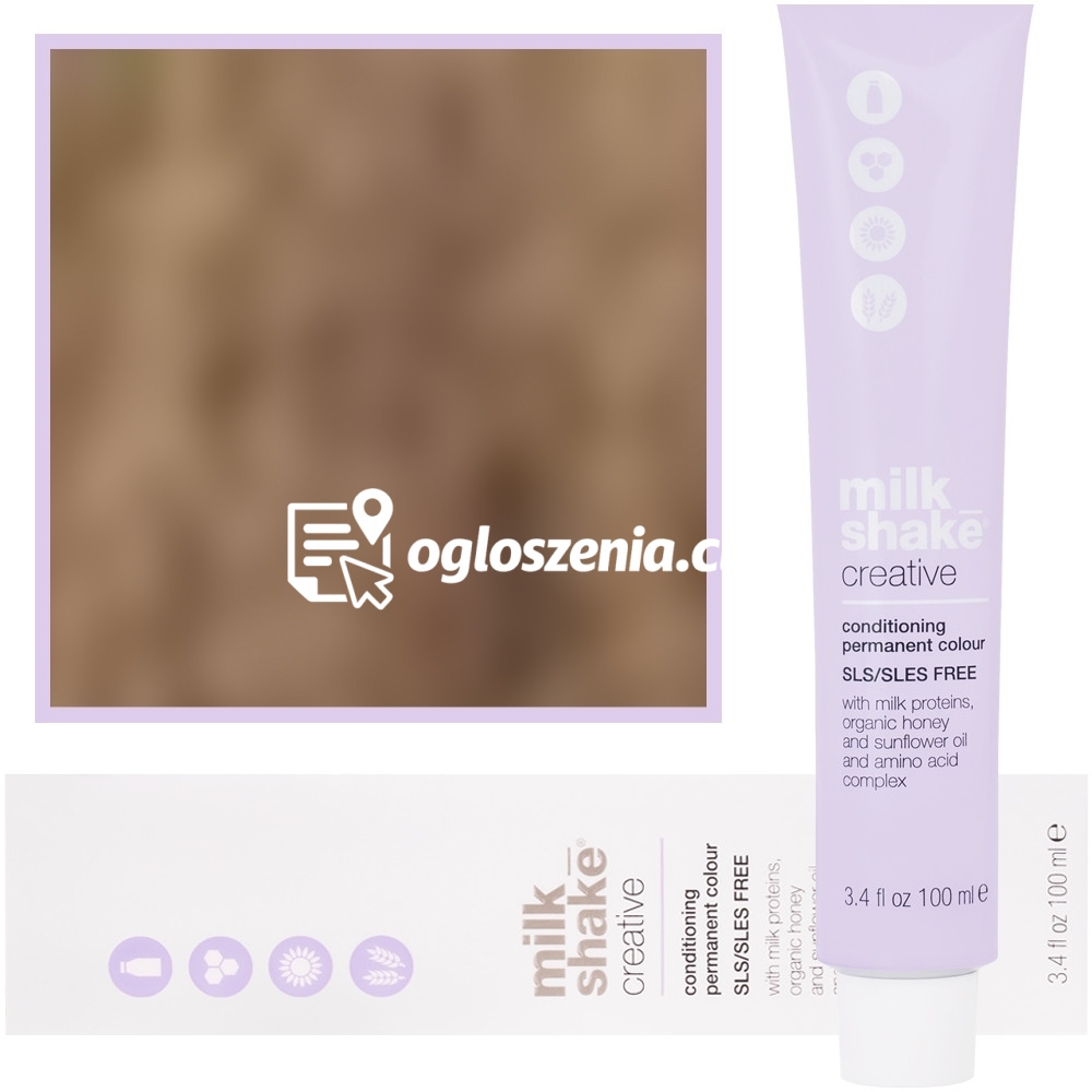 Zdjęcie produktu Milk Shake Creative - farba do wlosów, pelna paleta kolorów, 100ml 8,13 | 8AG || Jasny Popielaty Zloty Blond