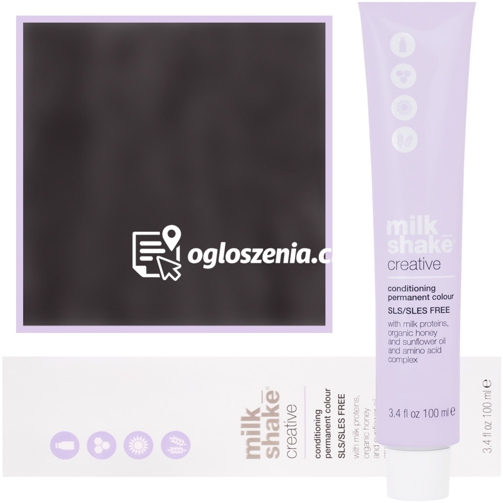 Zdjęcie produktu Milk Shake Creative - farba do wlosów, pelna paleta kolorów, 100ml 3,31 | 3GA || Ciemny Gleboki Zloty