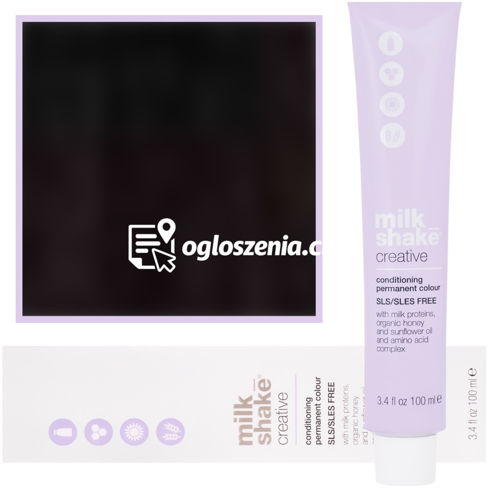 Zdjęcie produktu Milk Shake Creative - farba do wlosów, pelna paleta kolorów, 100ml 3,87 | 3BV || Ciemny Fioletowy Braz Moka
