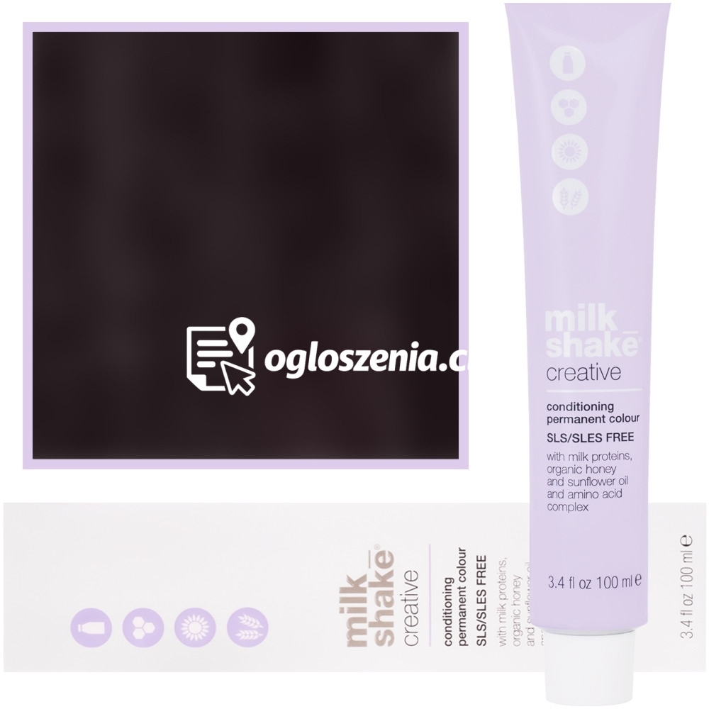 Zdjęcie produktu Milk Shake Creative - farba do wlosów, pelna paleta kolorów, 100ml 6,87 | 6BV || Ciemny Fioletowy Blond Moka