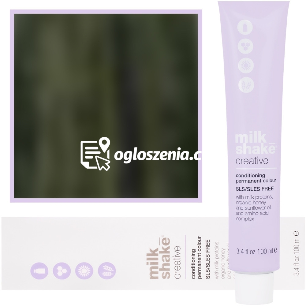Zdjęcie produktu Milk Shake Creative - farba do wlosów, pelna paleta kolorów, 100ml 7,11 | 7AA || Sredni Intensywny