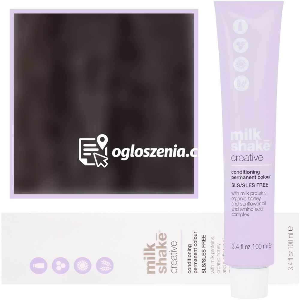 Zdjęcie produktu Milk Shake Creative - farba do wlosów, pelna paleta kolorów, 100ml 4,35 | 4GM || Sredni Mahoniowy Zloty Braz
