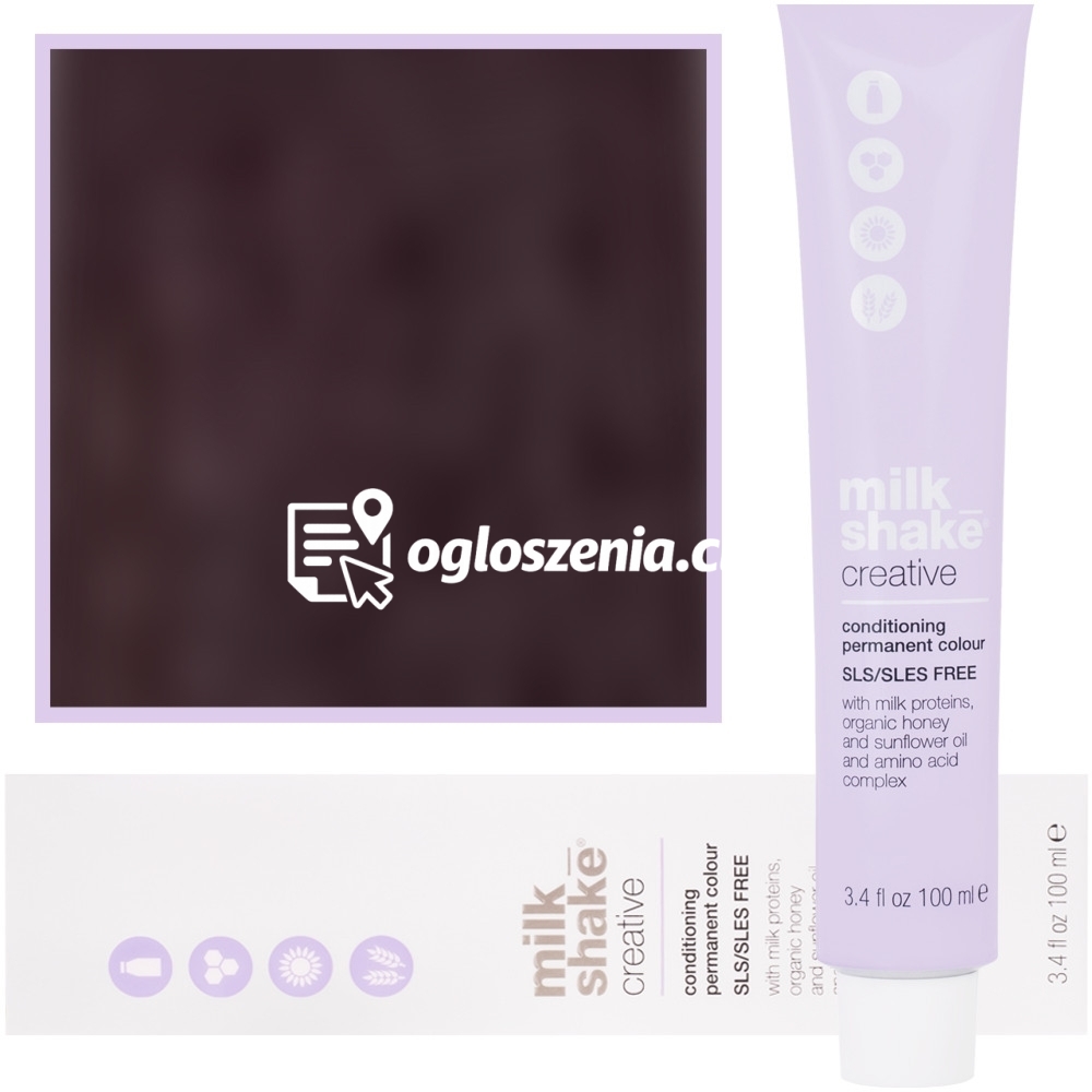 Zdjęcie produktu Milk Shake Creative - farba do wlosów, pelna paleta kolorów, 100ml 4,5 | 4M || Sredni Mahoniowy Braz