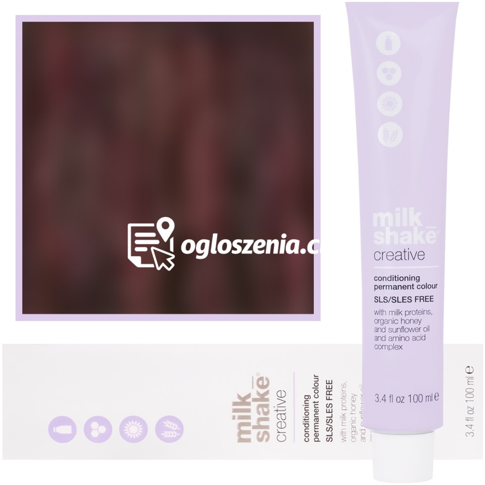Zdjęcie produktu Milk Shake Creative - farba do wlosów, pelna paleta kolorów, 100ml 4,6 | 4R || Sredni Czerwony Braz