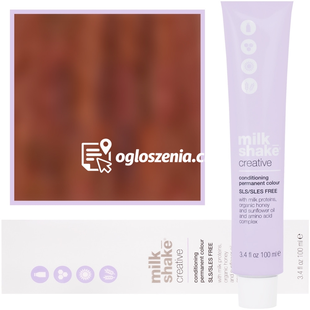 Zdjęcie produktu Milk Shake Creative - farba do wlosów, pelna paleta kolorów, 100ml 7,44 | 7CC || Intensywny Sredni