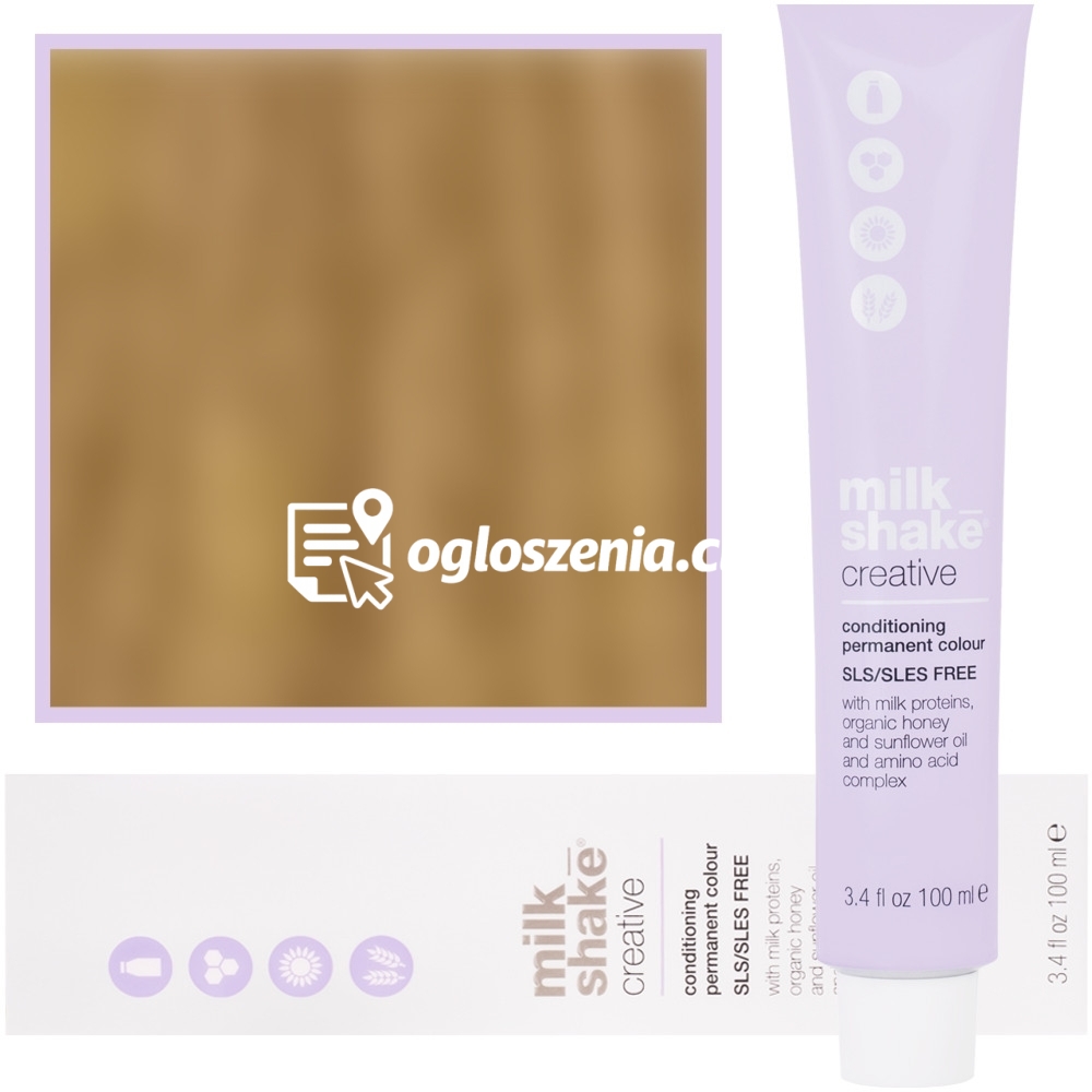 Zdjęcie produktu Milk Shake Creative - farba do wlosów, pelna paleta kolorów, 100ml 8,0 | 8NN || Intensywny Jasny Blond