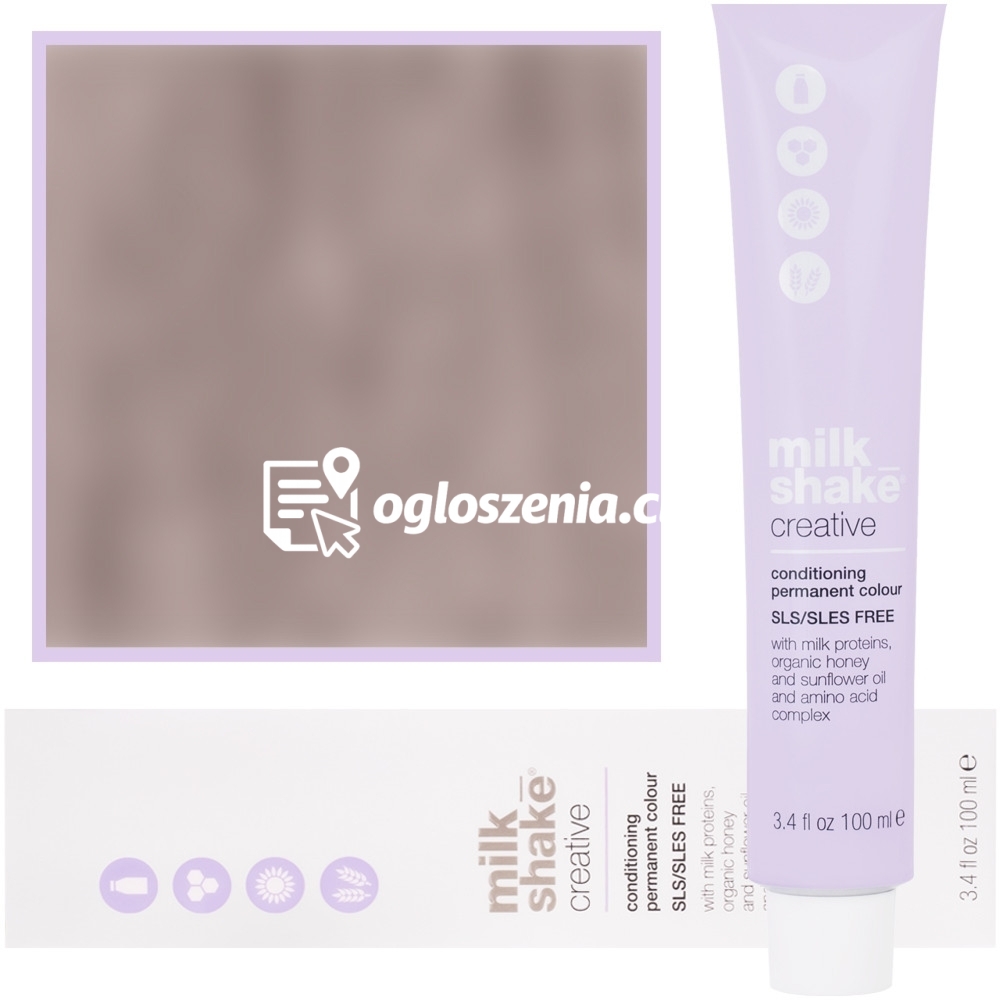 Zdjęcie produktu Milk Shake Creative - farba do wlosów, pelna paleta kolorów, 100ml 12,71 | 12VA || Fioletowy Popielaty