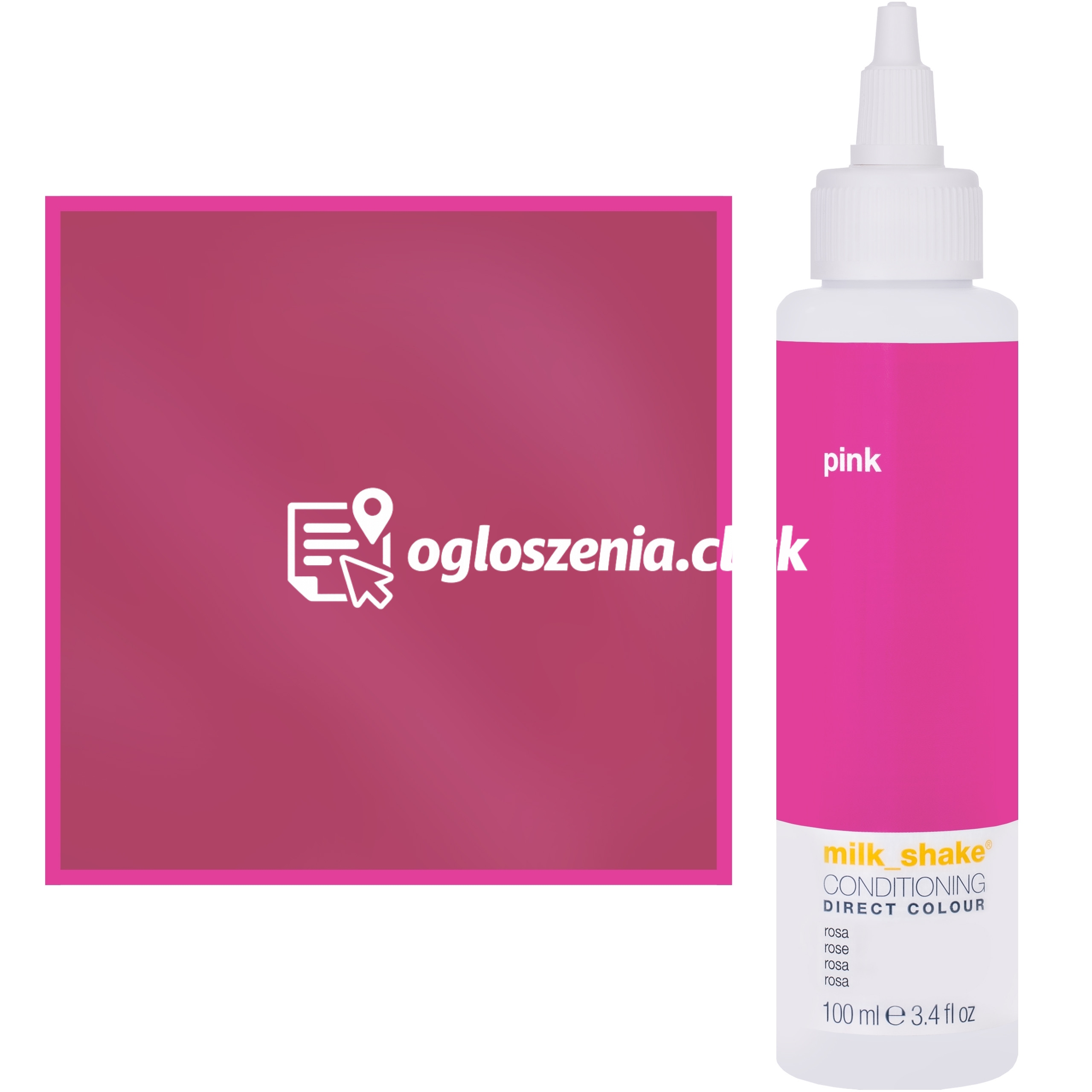 Zdjęcie produktu Milk Shake Direct Colour - toner do koloryzacji wlosów 100ml, pelna paleta kolorów PINK || Rózowy