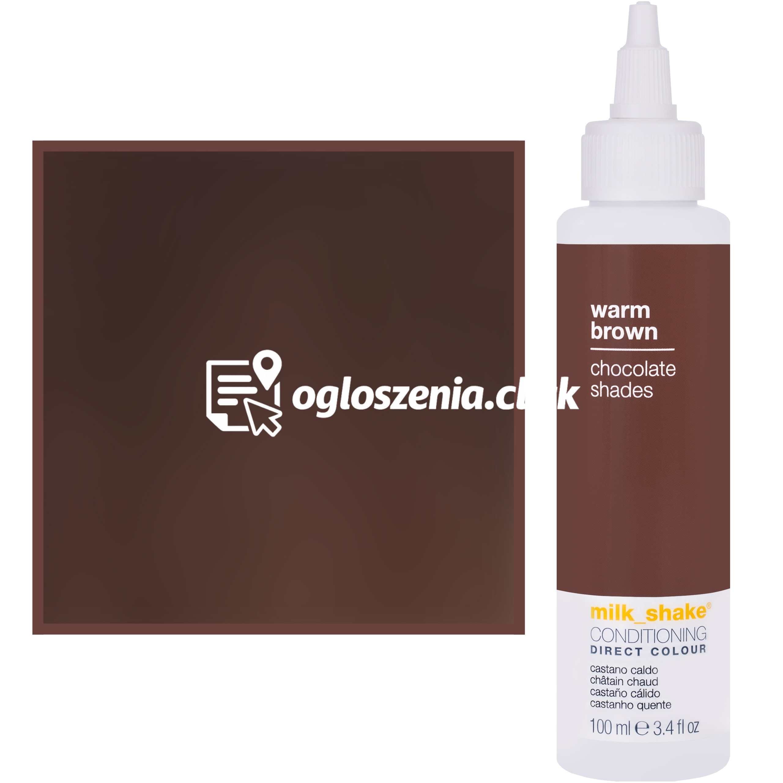 Zdjęcie produktu Milk Shake Direct Colour - toner do koloryzacji wlosów 100ml, pelna paleta kolorów WARM BROWN || Cieply Braz