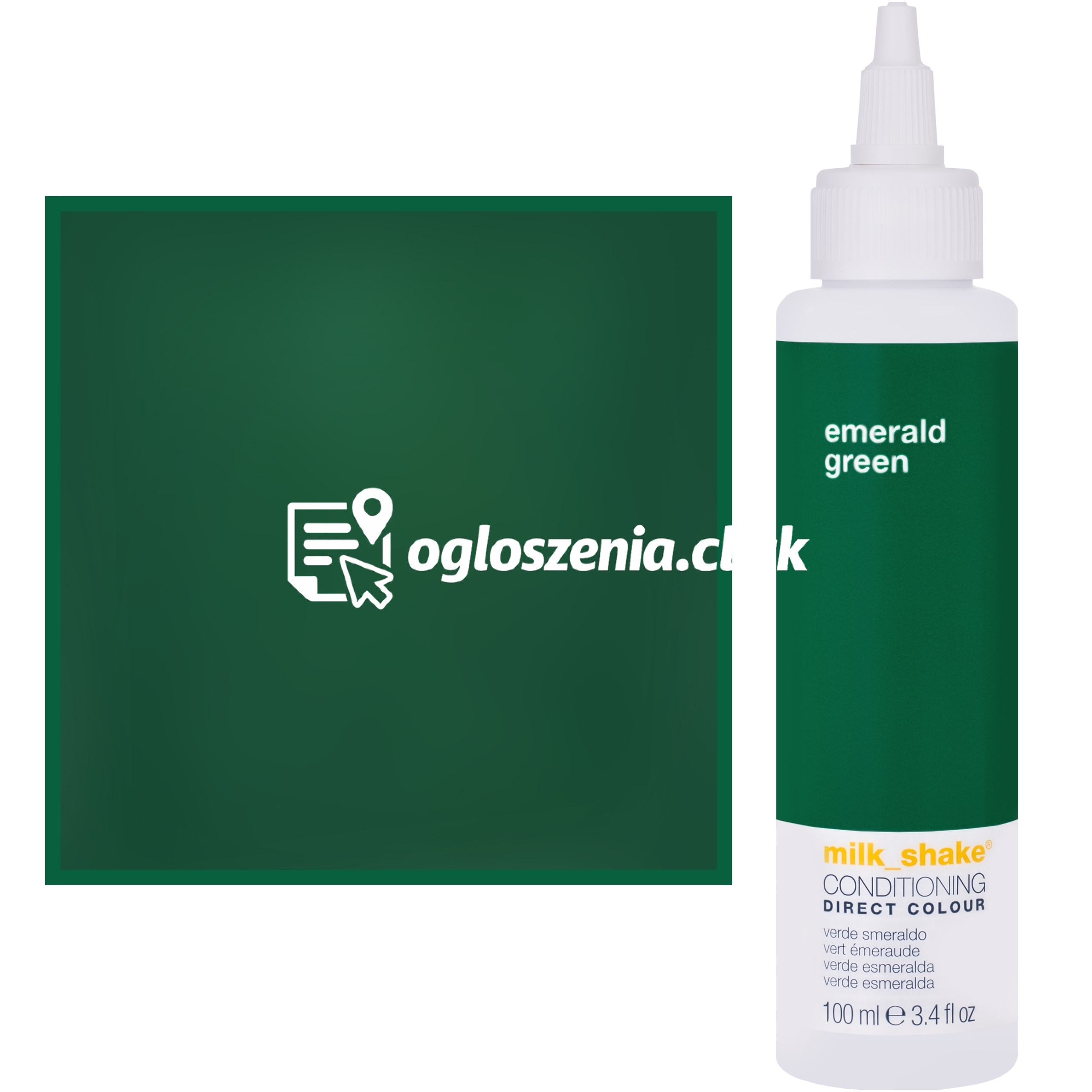 Zdjęcie produktu Milk Shake Direct Colour - toner do koloryzacji wlosów 100ml, pelna paleta kolorów EMERALD GREEN ||
