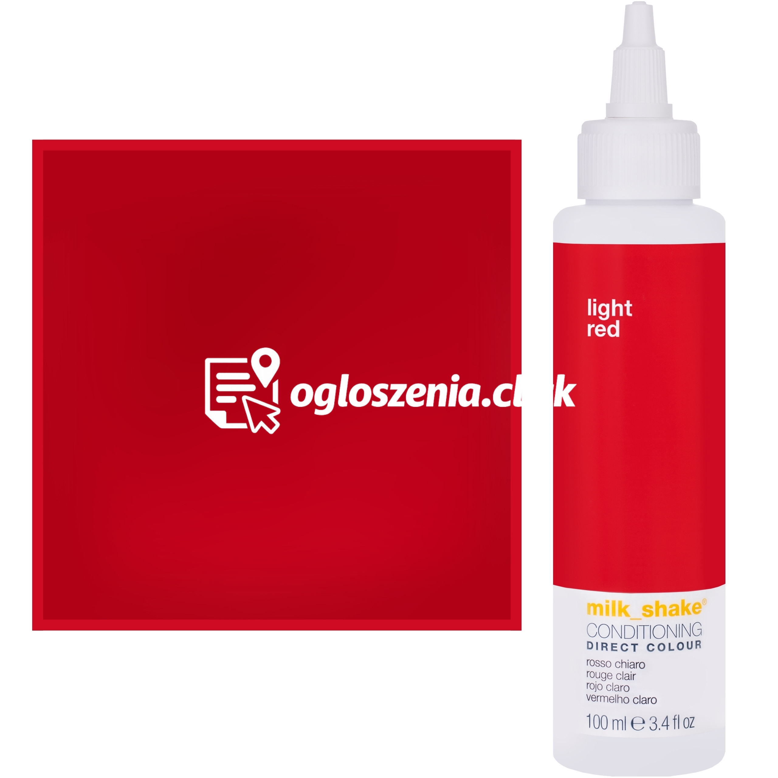 Zdjęcie produktu Milk Shake Direct Colour - toner do koloryzacji wlosów 100ml, pelna paleta kolorów LIGHT RED ||