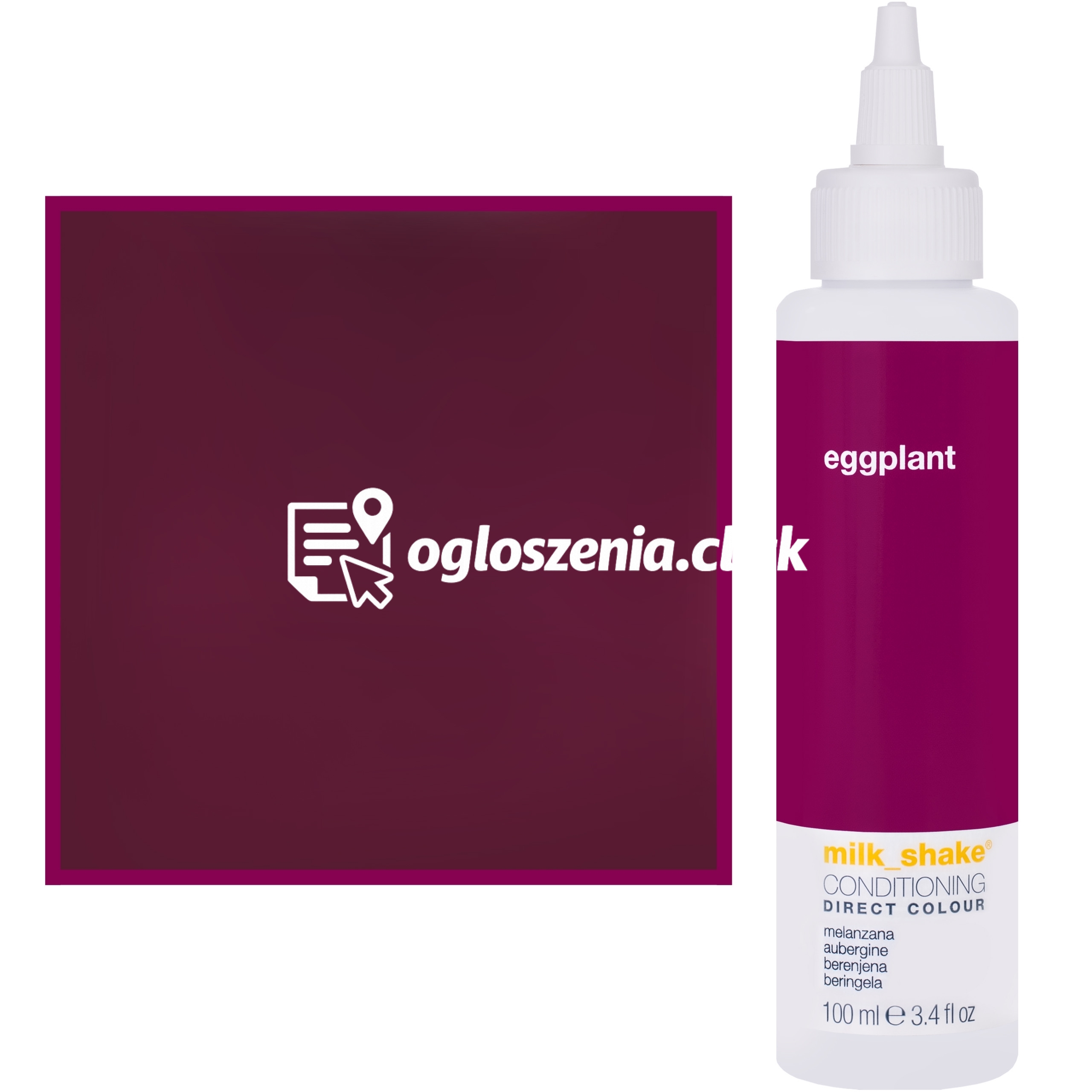 Zdjęcie produktu Milk Shake Direct Colour - toner do koloryzacji wlosów 100ml, pelna paleta kolorów EGGPLANT || Oberzyna