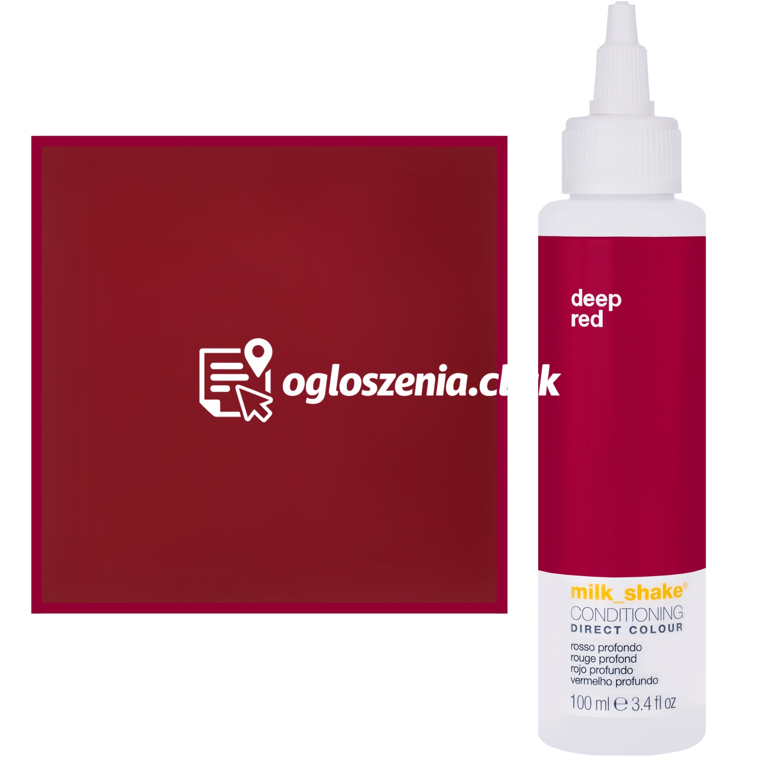 Zdjęcie produktu Milk Shake Direct Colour - toner do koloryzacji wlosów 100ml, pelna paleta kolorów DEEP RED || Gleboka
