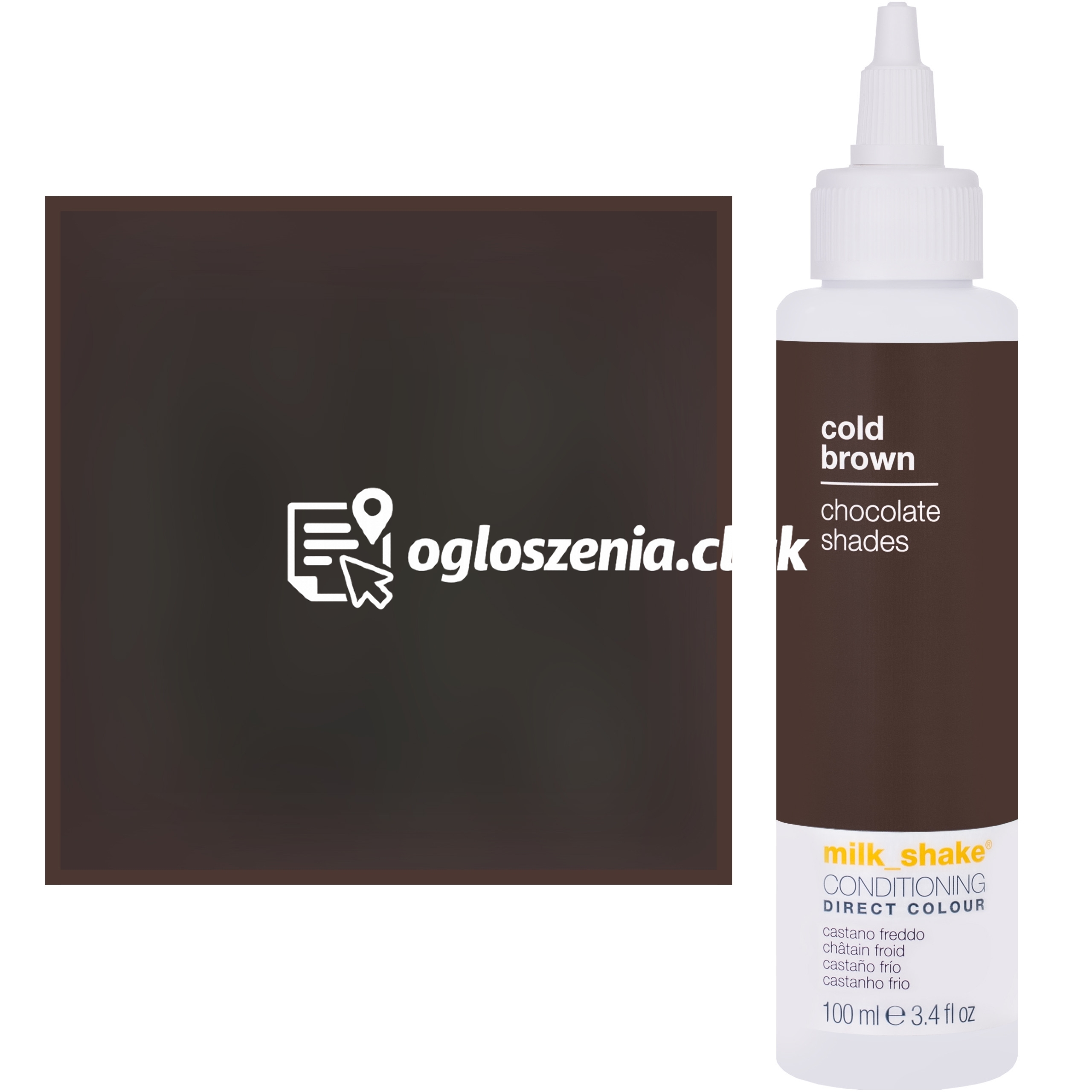 Zdjęcie produktu Milk Shake Direct Colour - toner do koloryzacji wlosów 100ml, pelna paleta kolorów COLD BROWN || Zimny Braz
