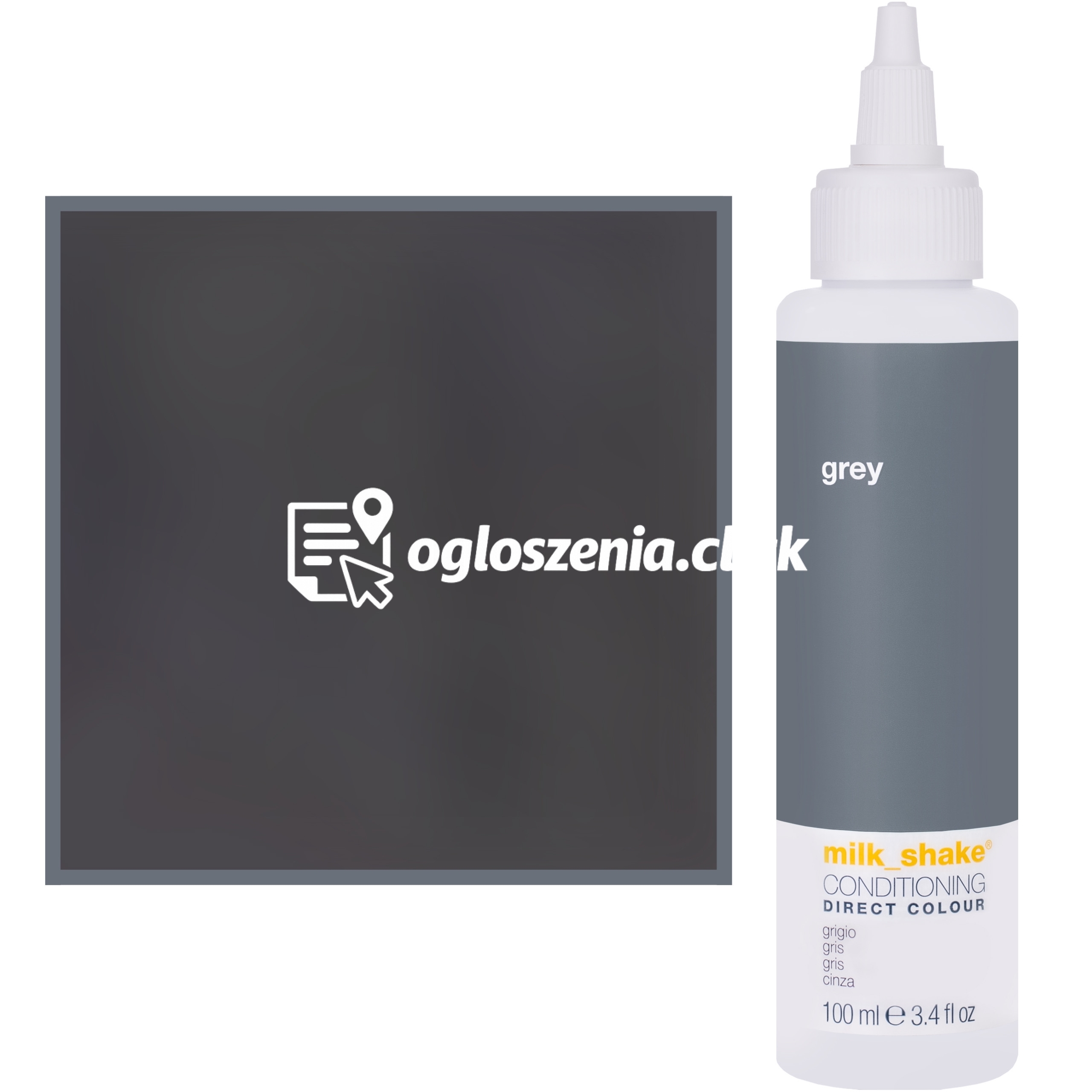 Zdjęcie produktu Milk Shake Direct Colour - toner do koloryzacji wlosów 100ml, pelna paleta kolorów GREY || Szary