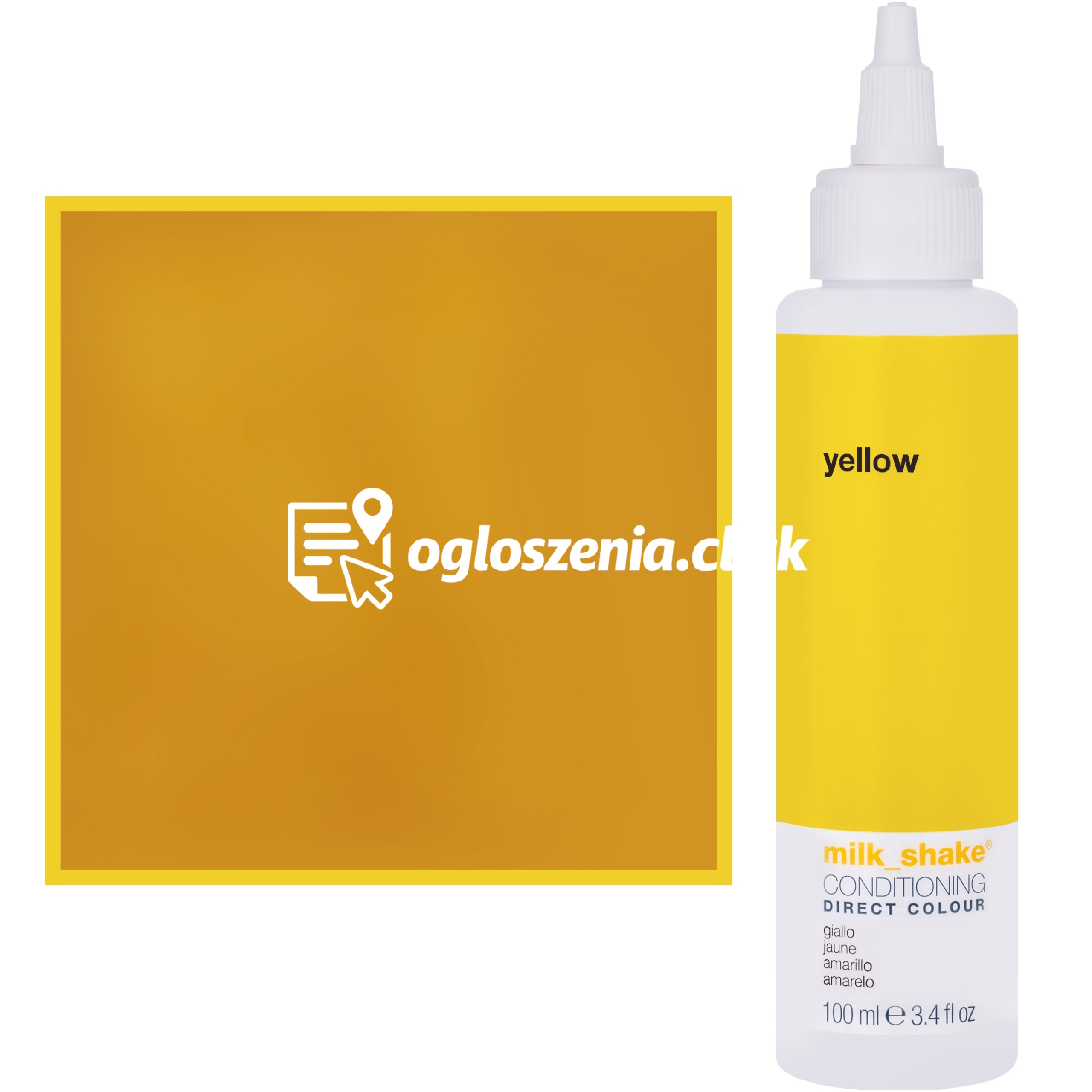 Zdjęcie produktu Milk Shake Direct Colour - toner do koloryzacji wlosów 100ml, pelna paleta kolorów YELLOW || Zólty