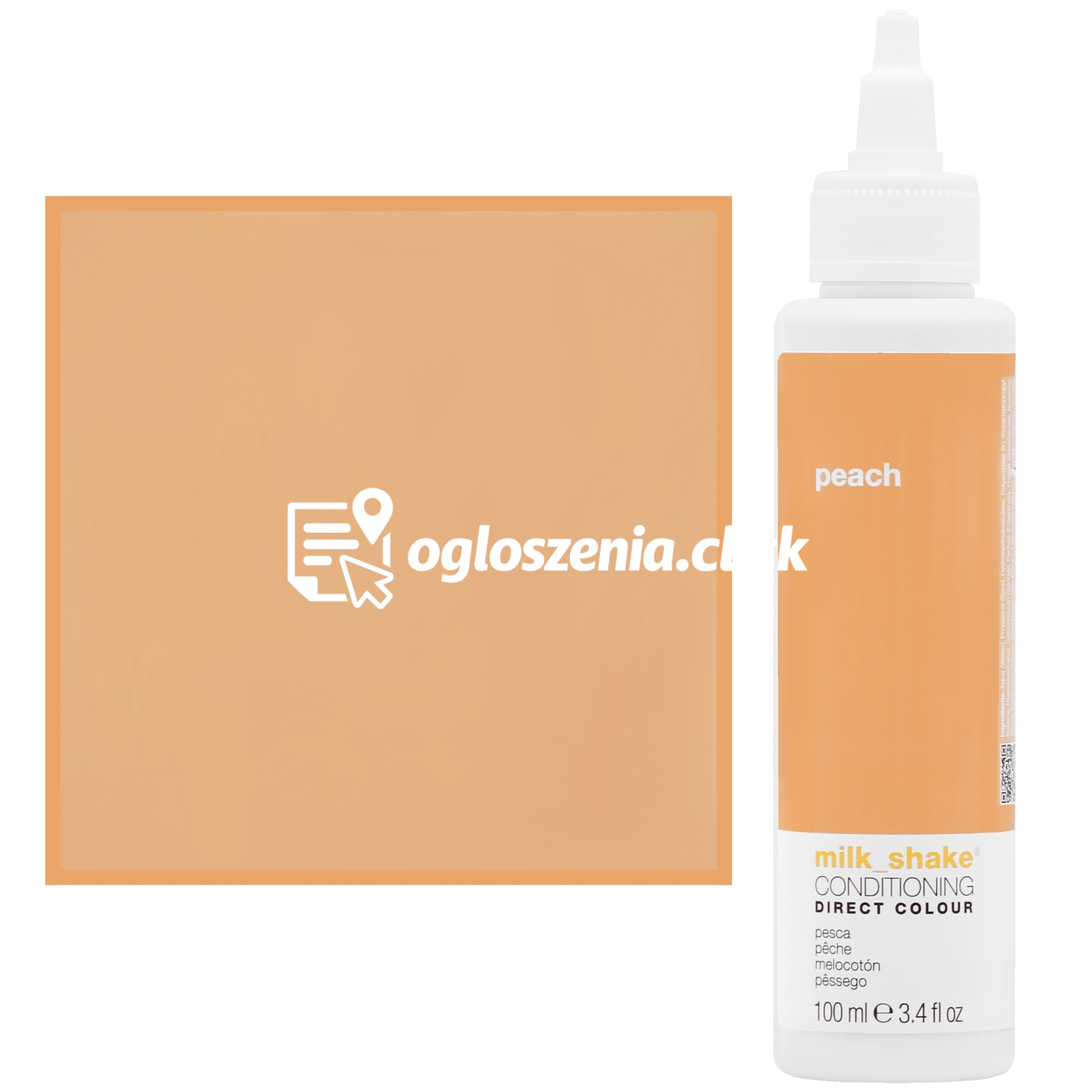 Zdjęcie produktu Milk Shake Direct Colour - toner do koloryzacji wlosów 100ml, pelna paleta kolorów Peach | Brzoskwiniowy