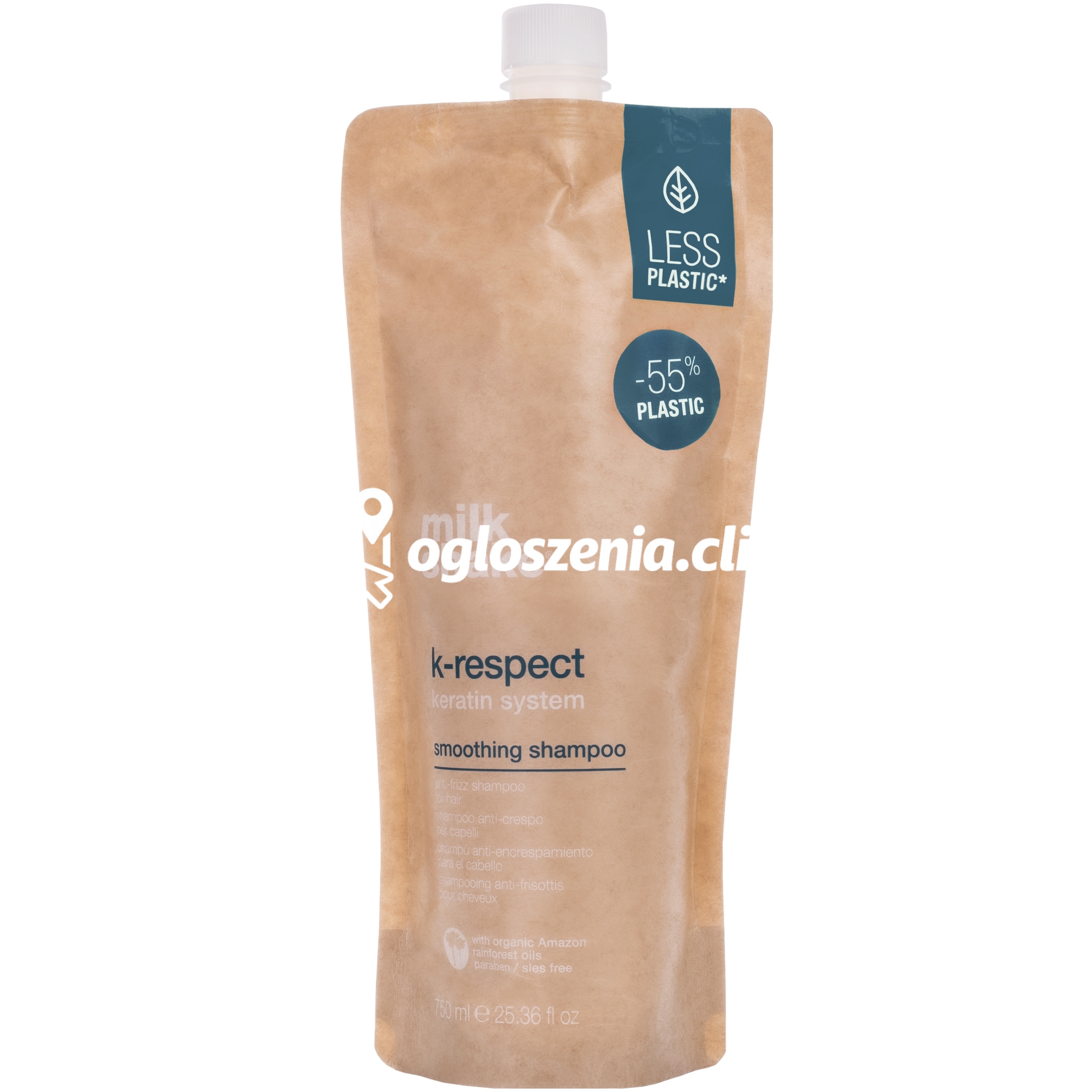Zdjęcie produktu Milk Shake K-Respect Keratin System Smoothing Shampoo – szampon wygladzajacy, 750 ml