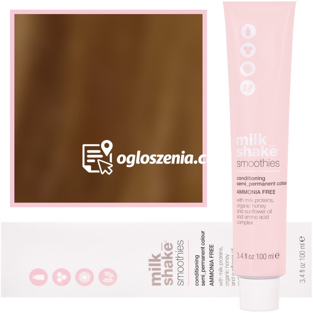 Zdjęcie produktu Milk Shake Smoothie Semi-Perm - farba do wlosów bez amoniaku, paleta kolorów, 100ml 7,33 | 7GG ||