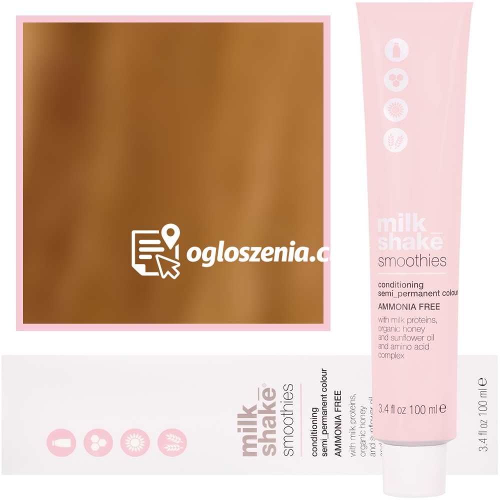 Zdjęcie produktu Milk Shake Smoothie Semi-Perm - farba do wlosów bez amoniaku, paleta kolorów, 100ml 8,33 | 8GG ||