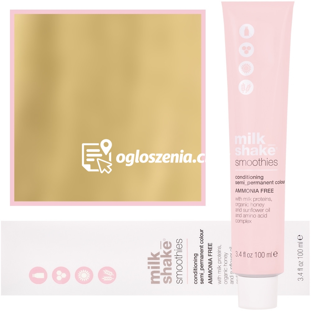Zdjęcie produktu Milk Shake Smoothie Semi-Perm - farba do wlosów bez amoniaku, paleta kolorów, 100ml 9 | 9N || Bardzo Jasny