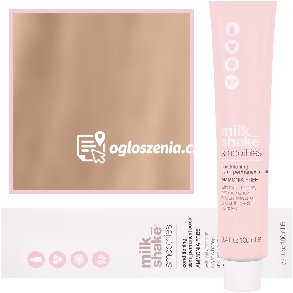 Zdjęcie produktu Milk Shake Smoothie Semi-Perm - farba do wlosów bez amoniaku, paleta kolorów, 100ml 9,13 | 9AG || Bardzo