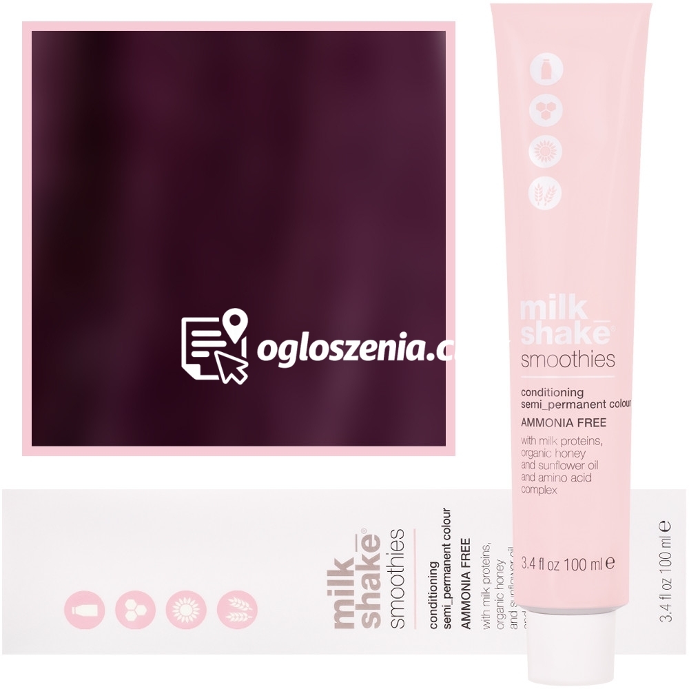 Zdjęcie produktu Milk Shake Smoothie Semi-Perm - farba do wlosów bez amoniaku, paleta kolorów, 100ml 5,77 | 5VV || Jasny