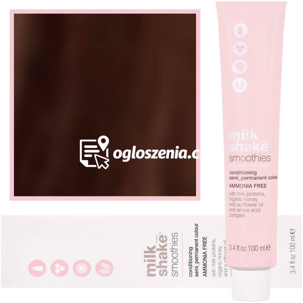 Zdjęcie produktu Milk Shake Smoothie Semi-Perm - farba do wlosów bez amoniaku, paleta kolorów, 100ml 6,431 | 6CGA ||