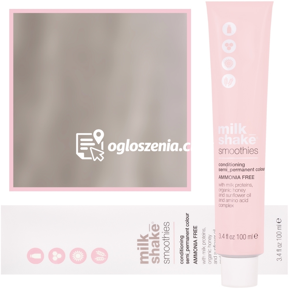 Zdjęcie produktu Milk Shake Smoothie Semi-Perm - farba do wlosów bez amoniaku, paleta kolorów, 100ml 10.16 | 10AR |