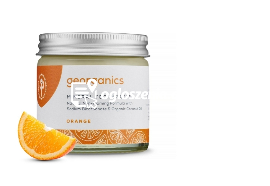 Zdjęcie produktu Mineralna pasta do zebów w sloiku, naturalny sklad, do codziennej pielegnacji, smak pomaranczowy, 60 ml