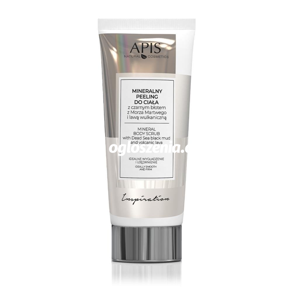Zdjęcie produktu Mineralny peeling do ciala Apis Inspiration z czarnym blotem z Morza Martwego i lawa wulkaniczna 200g