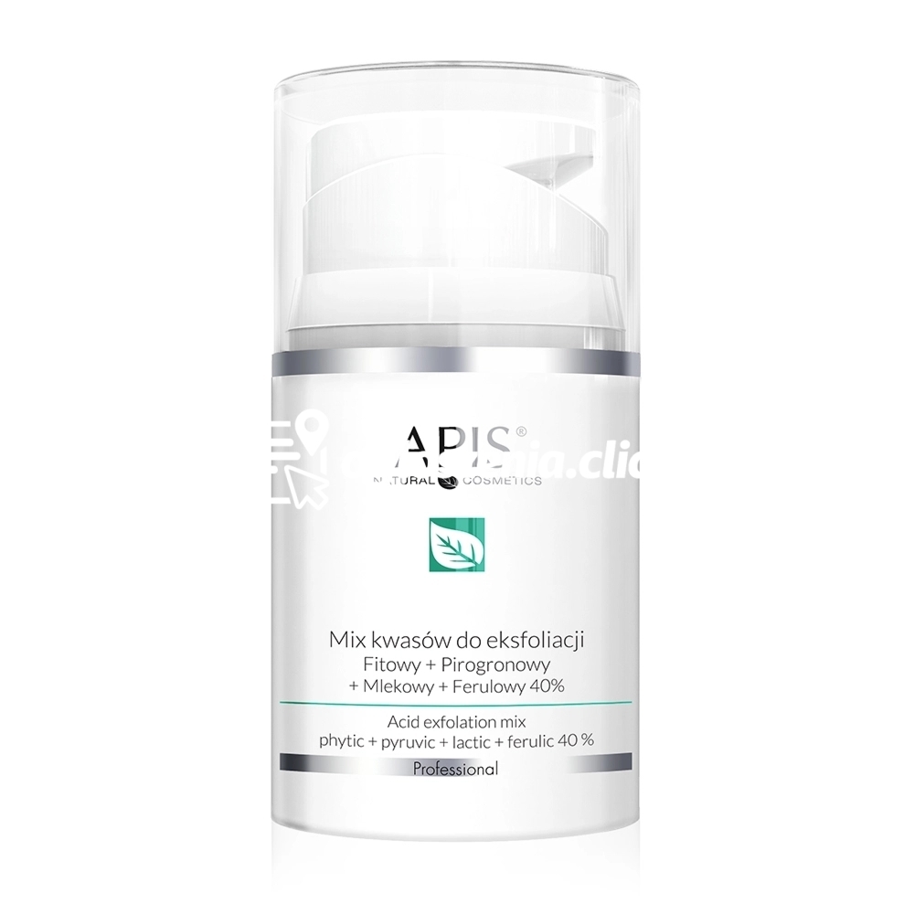 Zdjęcie produktu Mix kwasów do eksfoliacji Fitowy + Pirogronowy + Mlekowy + Ferulowy 40% Apis 50 ml