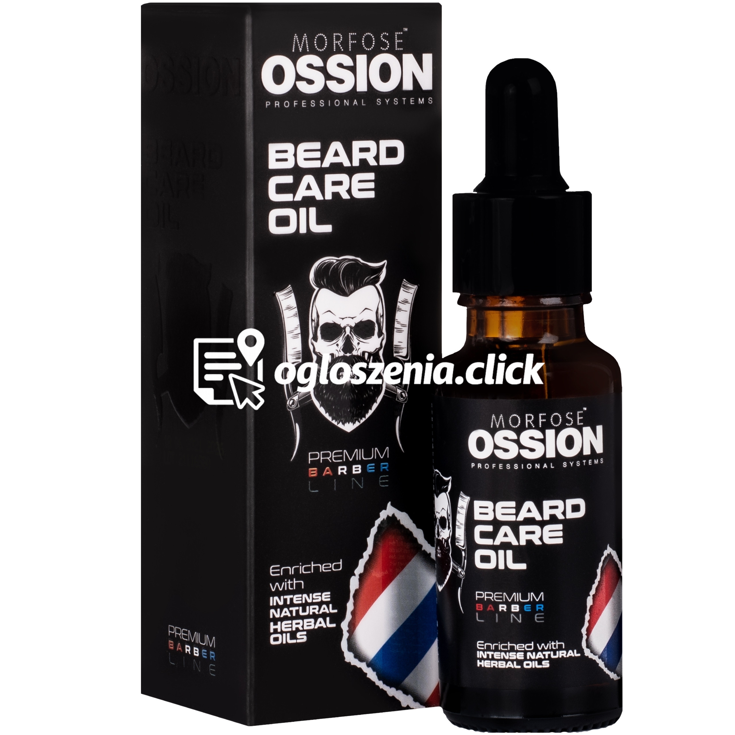Zdjęcie produktu Morfose Ossion PB Beard Care Oil – olejek do pielegnacji brody z olejkiem migdalowym, 20ml