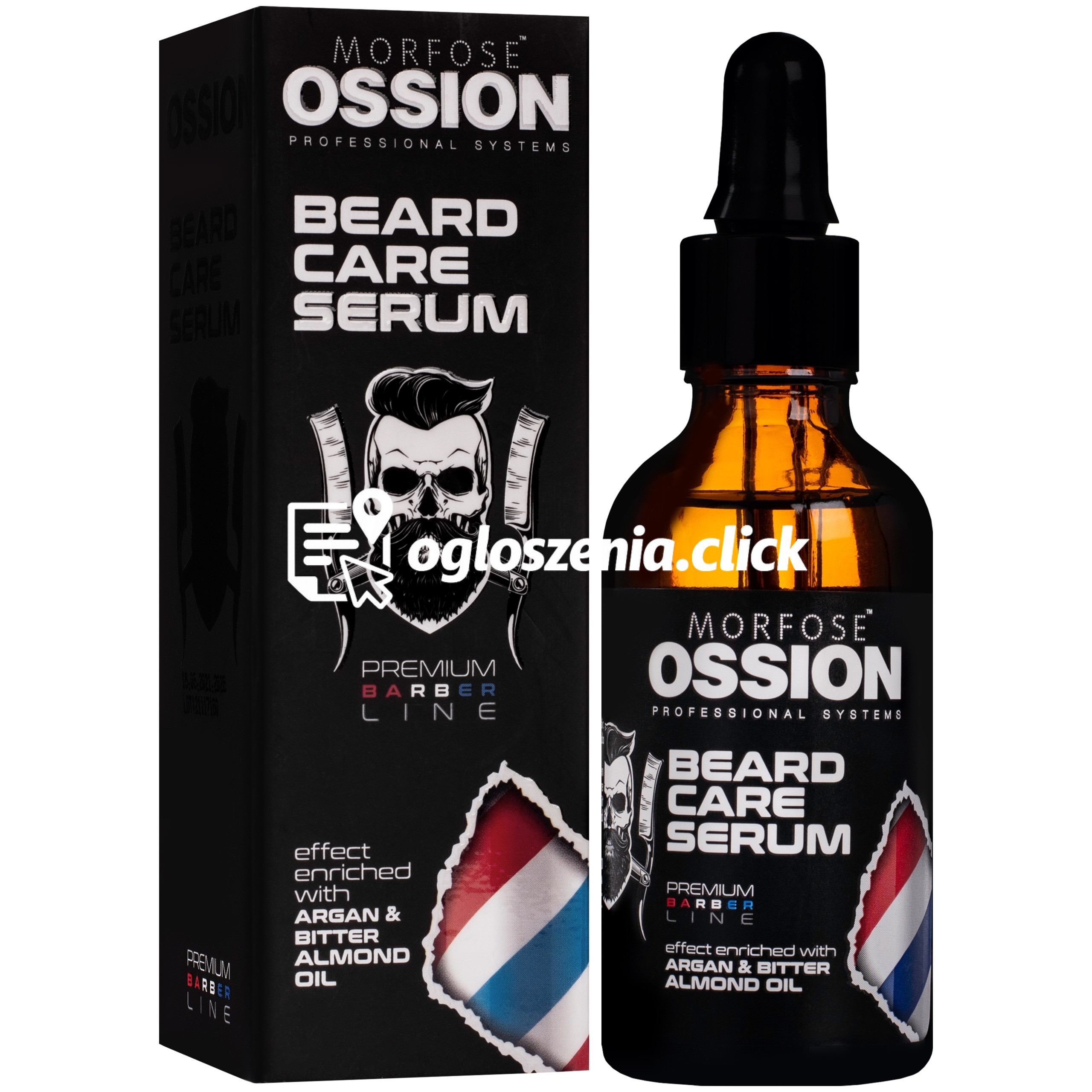 Zdjęcie produktu Morfose Ossion PB Beard Care Serum - Serum do brody z olejem arganowym i migdalowym, 50ml