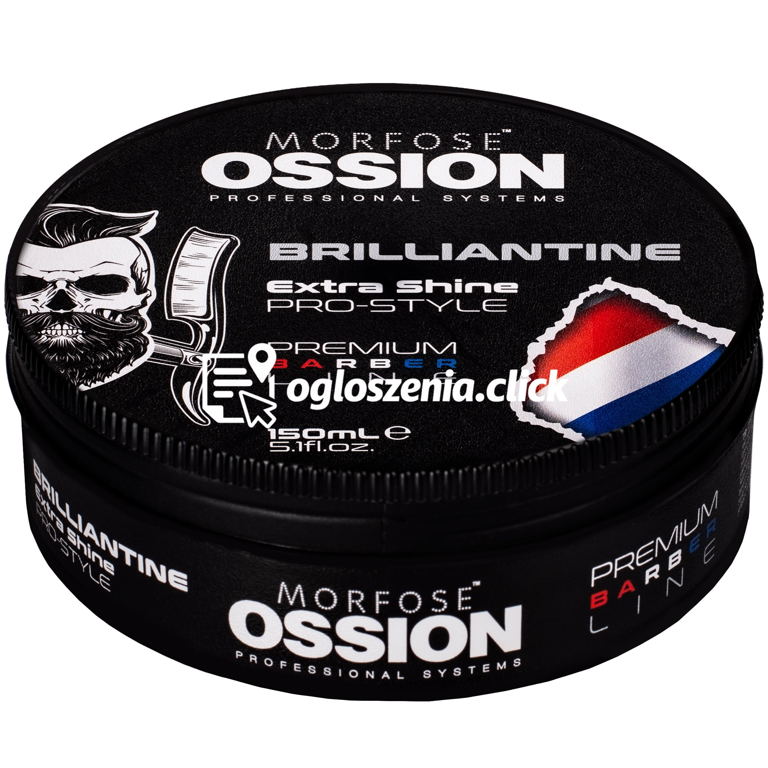 Zdjęcie produktu Morfose Ossion PB Brilliantine Extra Shine – wosk nablyszczajacy, 150ml