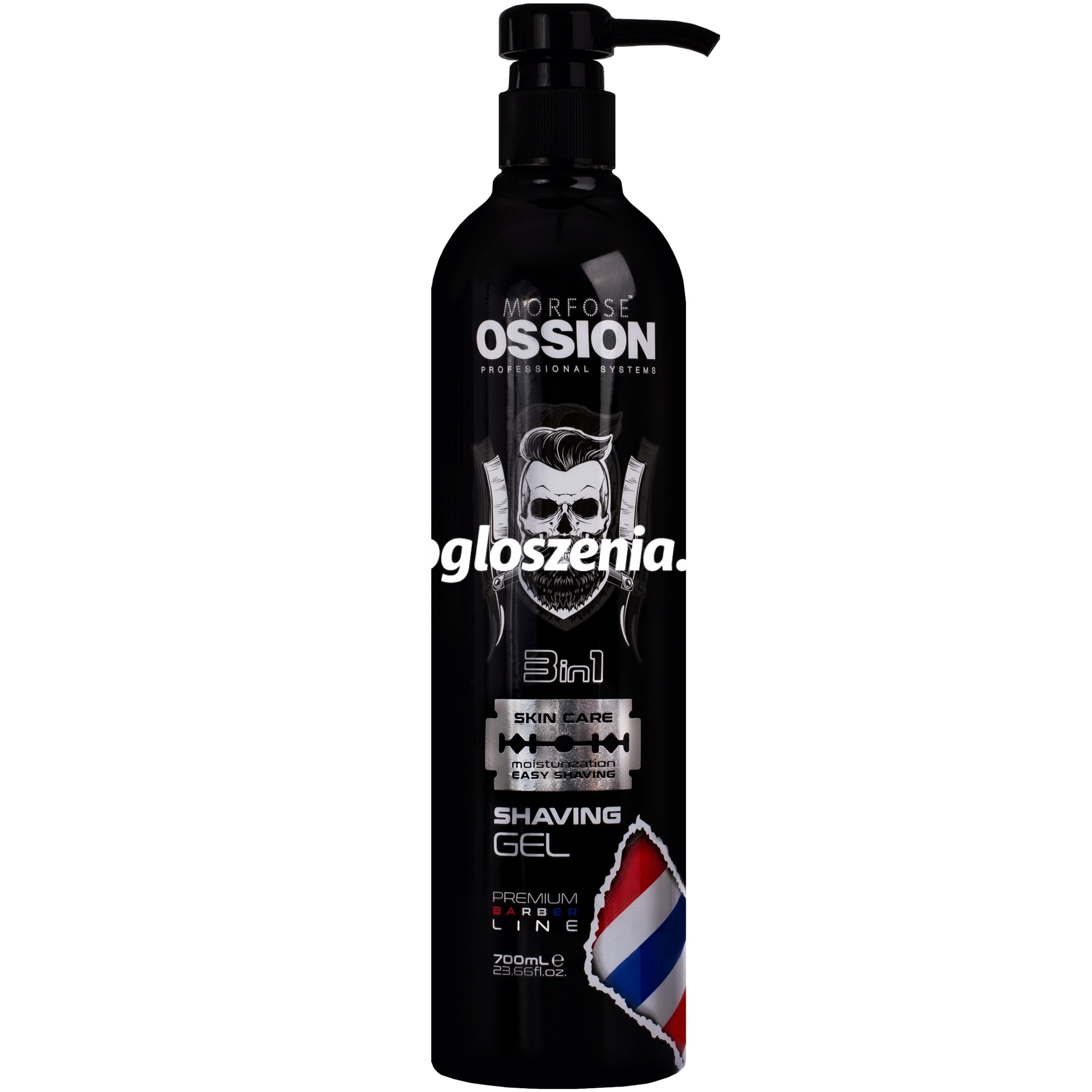 Zdjęcie produktu Morfose Ossion PB Premium Barber Line Shaving Gel 3in1 – delikatny zel do golenia 3w1, 700ml