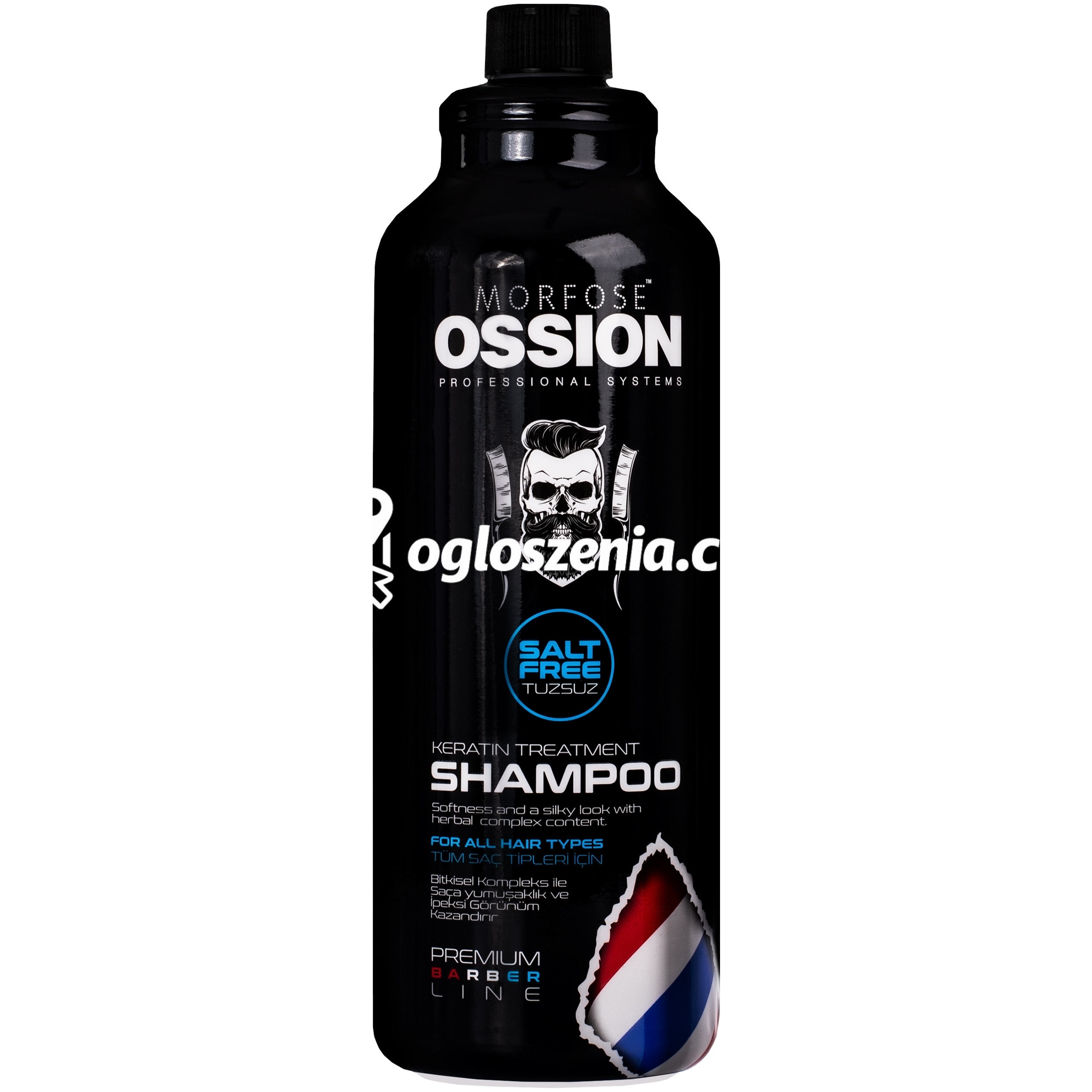 Zdjęcie produktu Morfose Ossion PB Salt Free Keratin Treatment Shampoo – keratynowy szampon dla mezczyzn, 1000ml