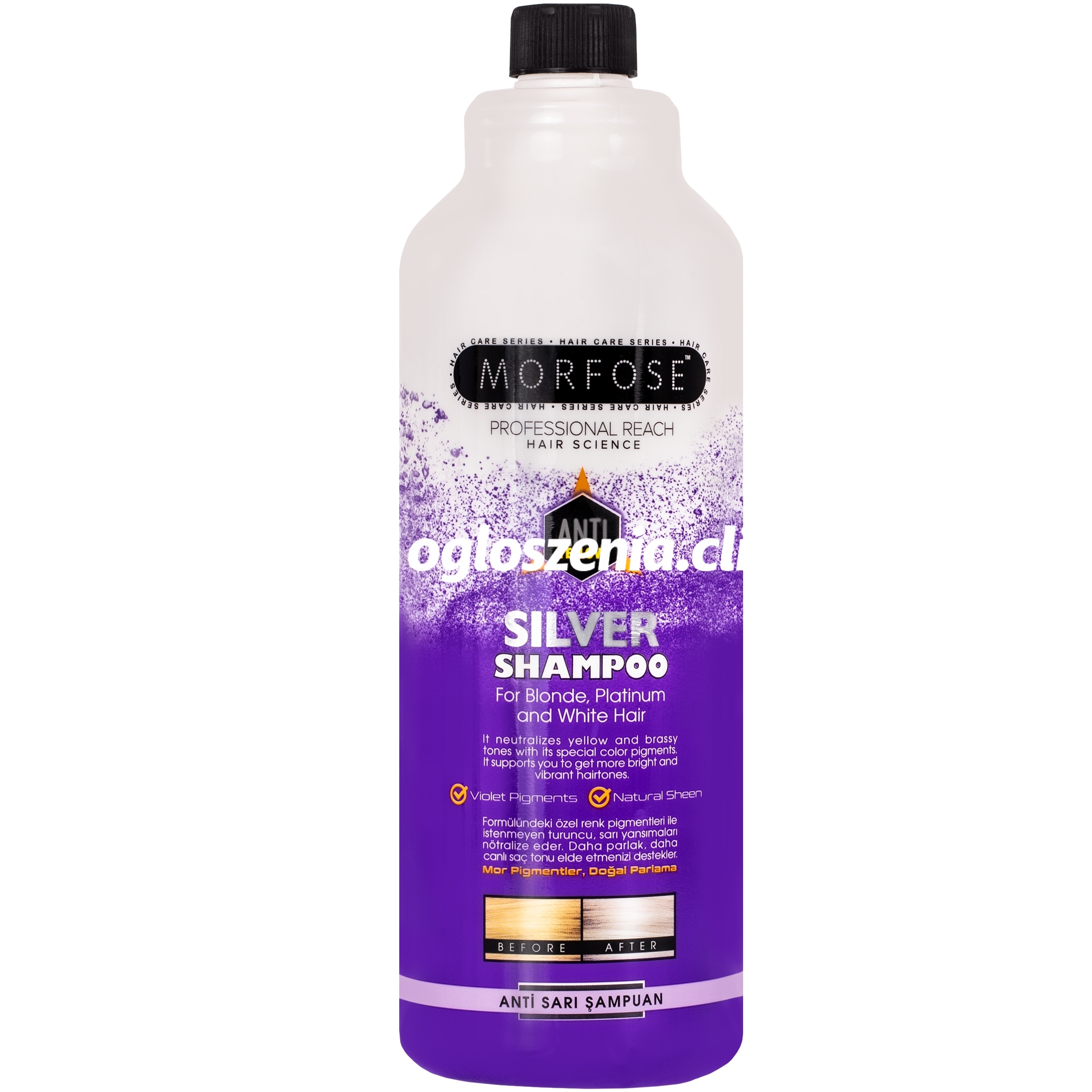 Zdjęcie produktu Morfose Silver Shampoo Anti Yellow – szampon do wlosów blond i siwych, 1000ml